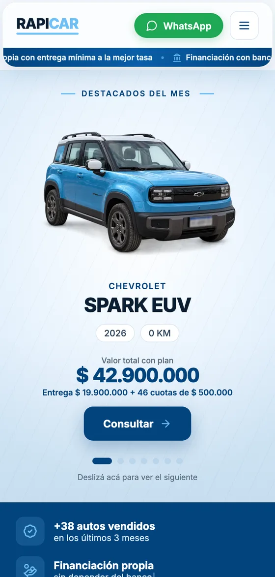 rapicar.com.ar en un celular