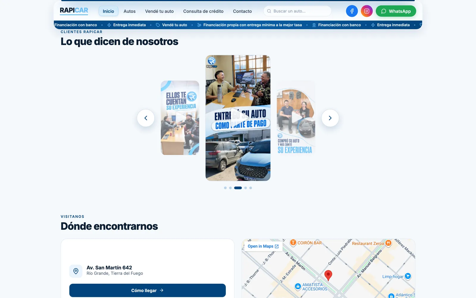 Testimonios en video de clientes
